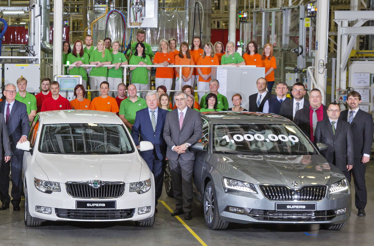 Skoda produceerde sinds 2001 maar liefst 1 miljoen exemplaren van de grote Superb.