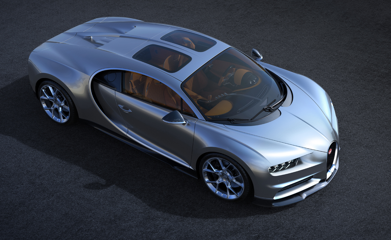 Bugatti lanceert een dubbel glazen dak op de Chiron