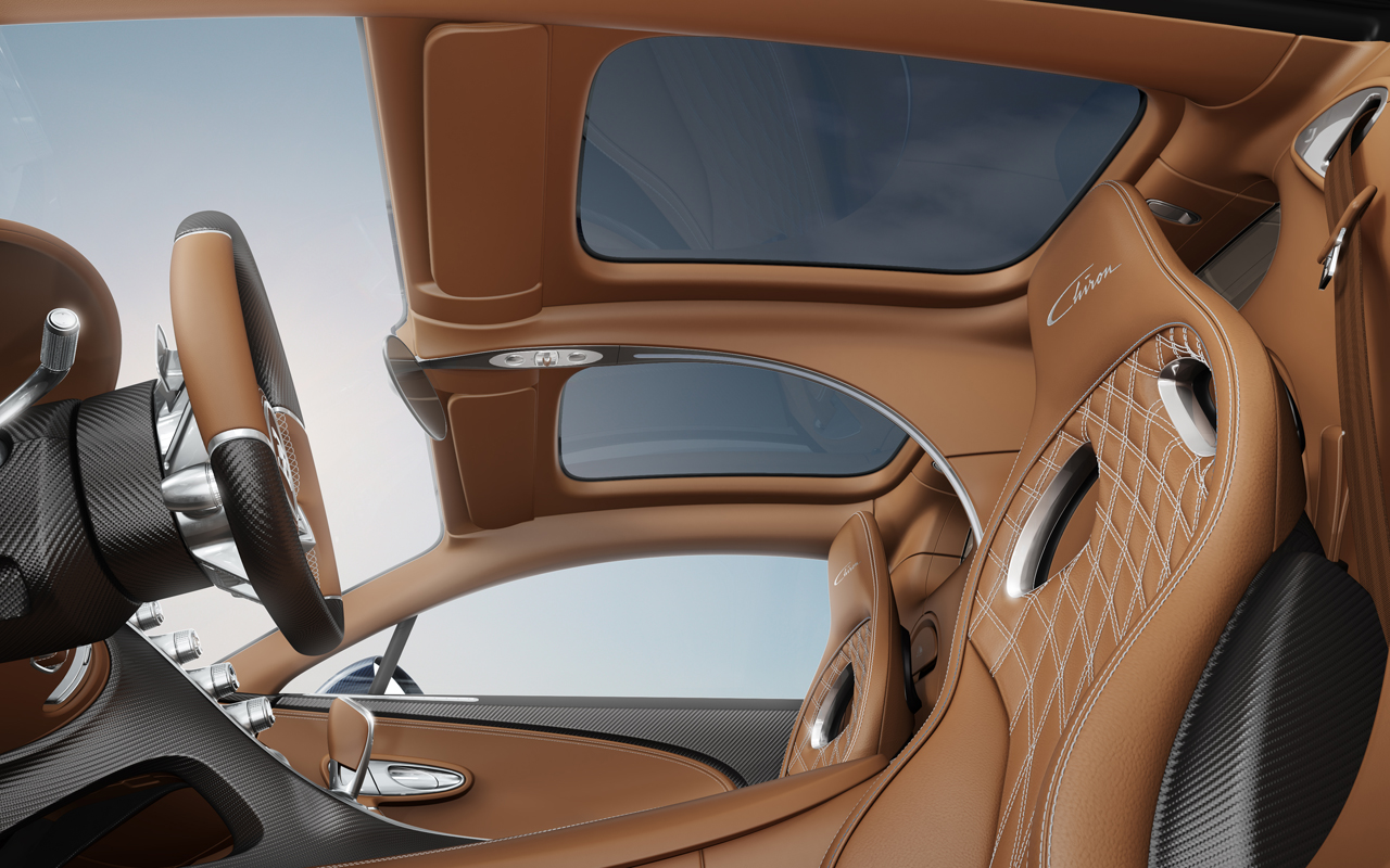 Bugatti lanceert een dubbel glazen dak op de Chiron