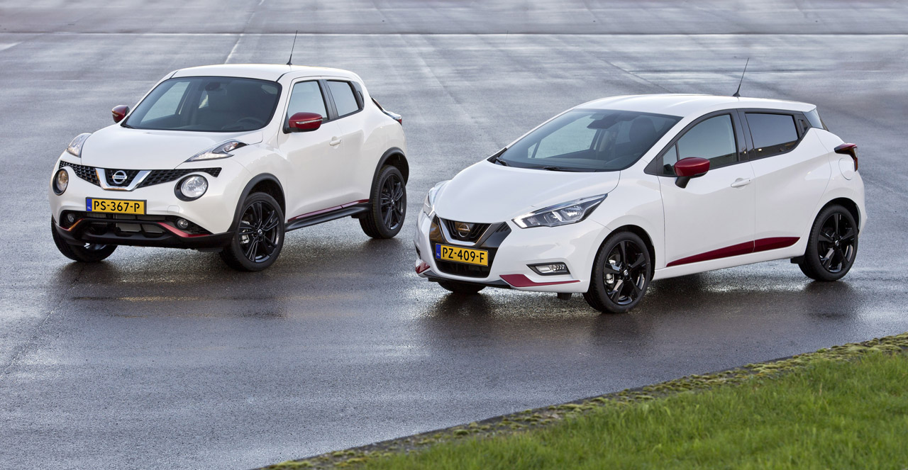 Nissan levert zo lang de voorraad strekt een extra complete en sportieve N-Line uitvoering van de Micra en Juke.