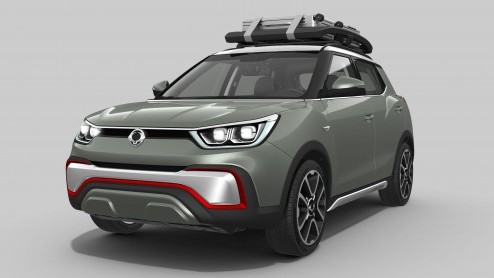 Geen productieversie van de SsangYong X100 in Parijs, maar de XIV-Air en XIV-Adventure conceptstudies.