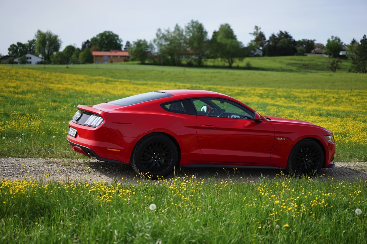 Autotest Ford Mustang 2.3 EcoBoost en 5.0 V8. We reden in Munchen met de nieuwe Ford Mustang, die je koopt als viercilinder maar eigenlijk wilt hebben als achtcilinder.