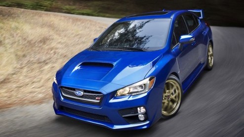 Subaru WRX presentatie op Detroit Auto Show, tijdens North American International Auto Show 2014.