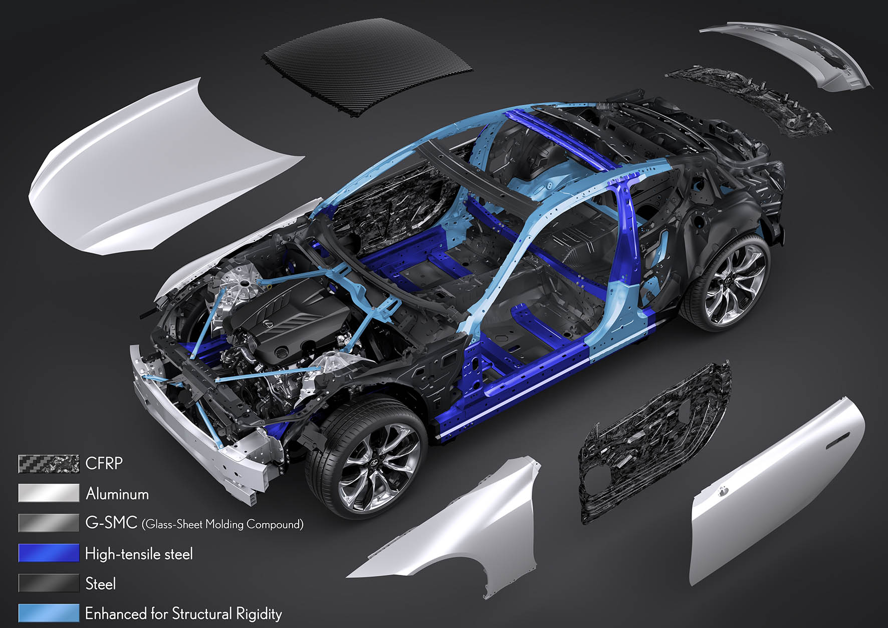 Lexus ontwikkelde de LC 500 gran turismo met het DNA van de LFA supercar. De nieuwe LC 500 staat op het nieuwe GA-L platform en komt begin 2017 op de markt