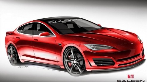 Saleen Model S op basis van Tesla ziet het licht op Pebble Beach 2014.