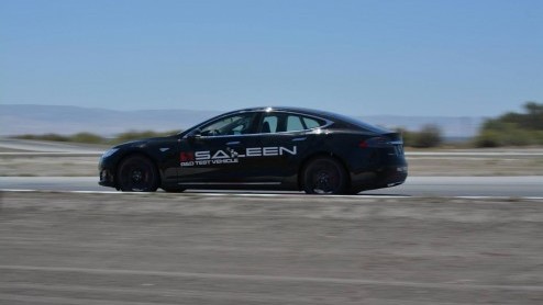 Saleen Model S op basis van Tesla ziet het licht op Pebble Beach 2014.