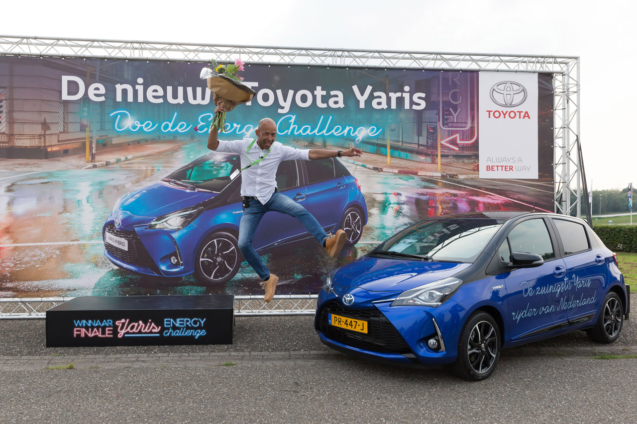 Toyota schreef een zuinigheids challenge uit voor de Yaris Hybrid, de winnaar is Brabander Michael Zitter.