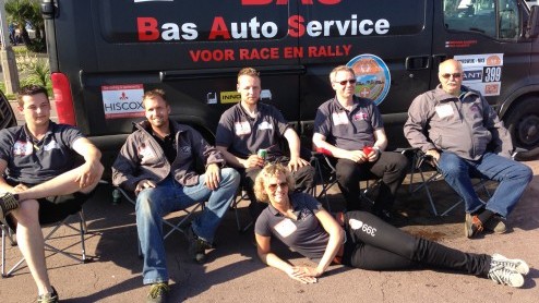 Het team van Bas Autoservice is tijdens Tulpenrallye 2014 wederom het onderhoudsteam voor pechhulp en reparaties.