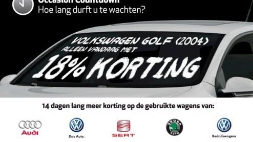 Volkswagen en Seat tellen het jaar af met haar occassions. Tot en met Oudjaarsdag worden er via een speciale website dealeroccassions aangeboden, waarbij de kortingen op het aantrekkelijk geprijsde aa