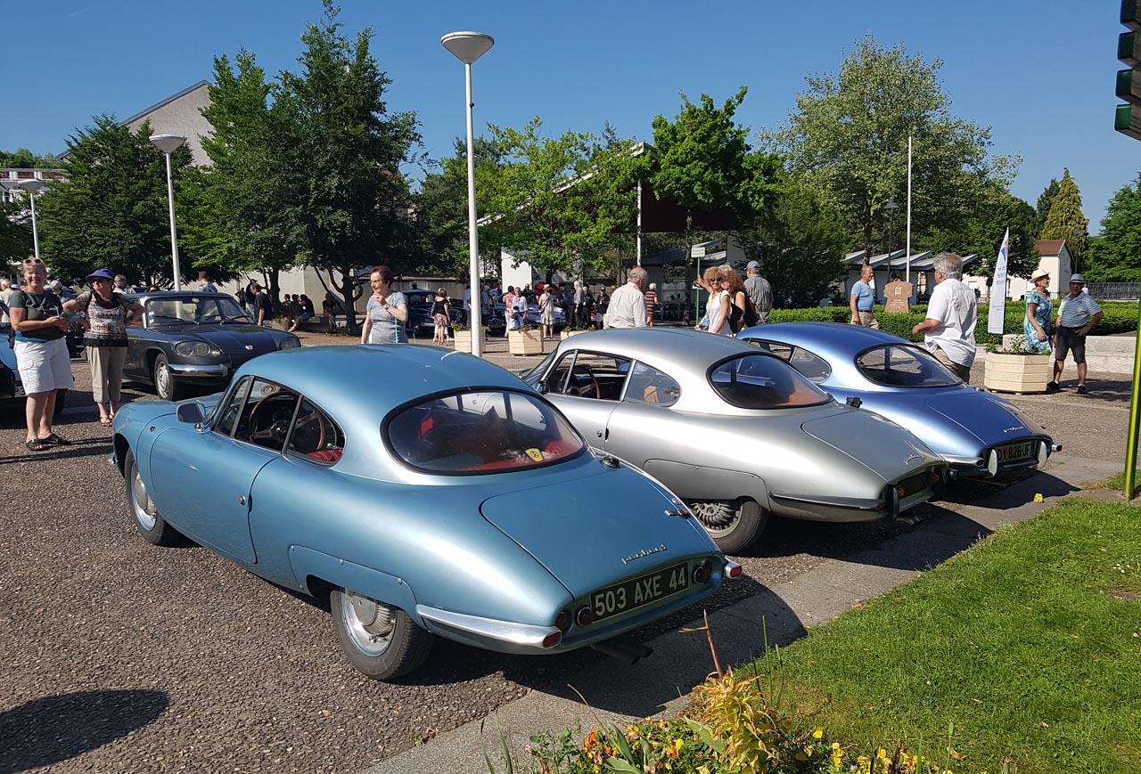 Zo'n vijftig exemplaren van het midden jaren zestig verdwenen automerk Panhard kwamen afgelopen weekend samen in Frankrijk.