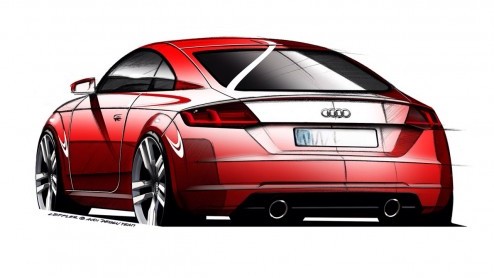 Audi gunt ons een blik op de nieuwe TT aan de hand van een computerschets.