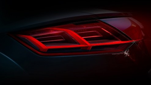 Audi gunt ons een blik op de nieuwe TT aan de hand van een computerschets.