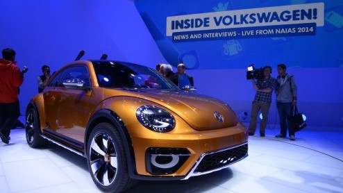 De Volkswagen Beetle Dune, die op de Autoshow van Detroit schittert, is volgens zijn makers vrijwel productieklaar.