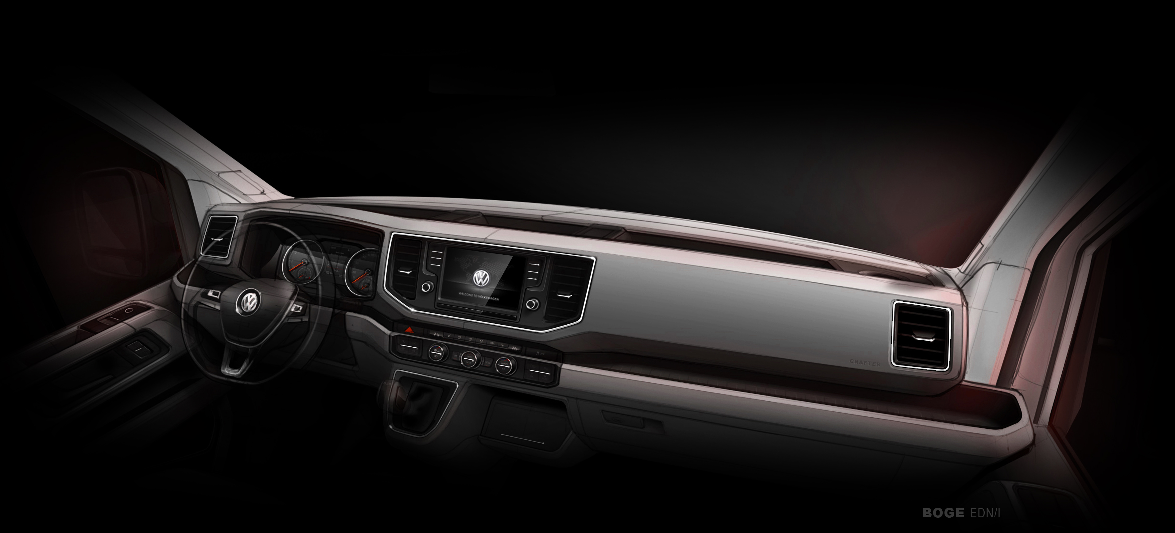 Nieuwe Volkswagen Crafter krijgt interieur, veiligheid en luxe van een personenauto. in de herfst van 2016 komt de bedrijfswagen op de markt, compleet met nieuwe motoren.