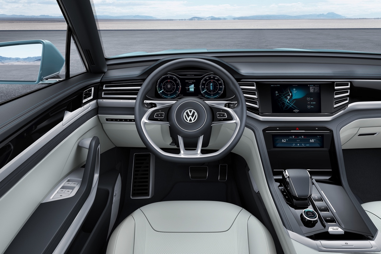 Primeur op NAIAS 2015: Volkswagen Cross Coup GTE is een SUV concept car met V6 plug-in hybride techniek, gebaseerd op het MQB-platform. In 2016 komt het productiemodel op de markt.