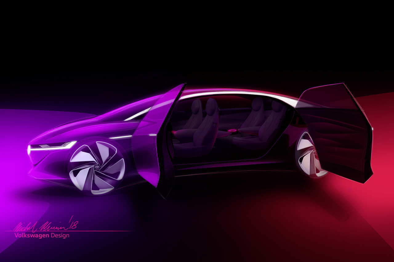 Vollkswagen laat in Genve de vierde ID concept zien van een volledig autonome, elektrisch limousine.