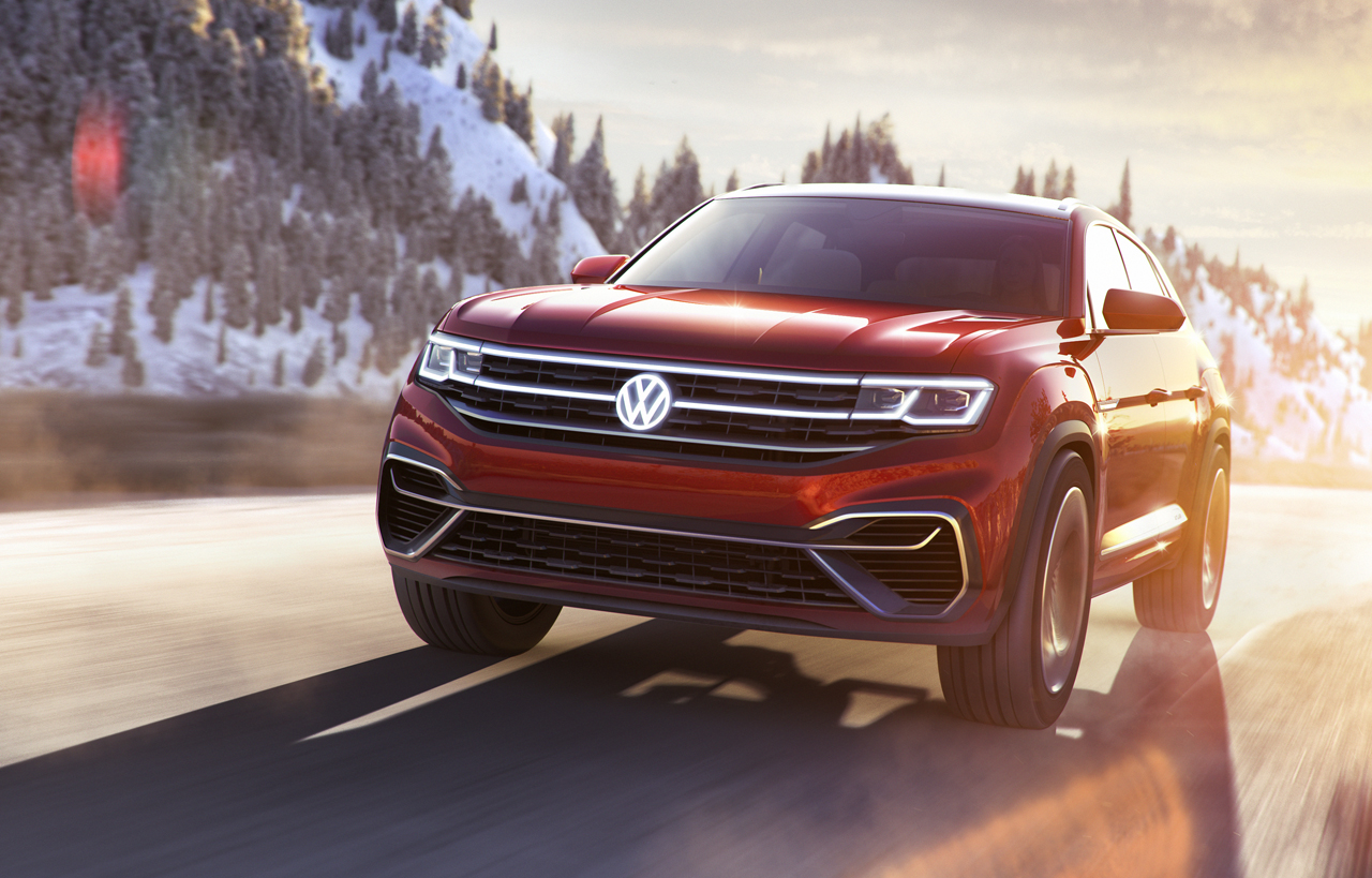 Volkswagen toont in New York de Atlas Sportcross Concept, een auto die volgend jaar in de Amerikaanse fabriek gebouwd gaat worden.