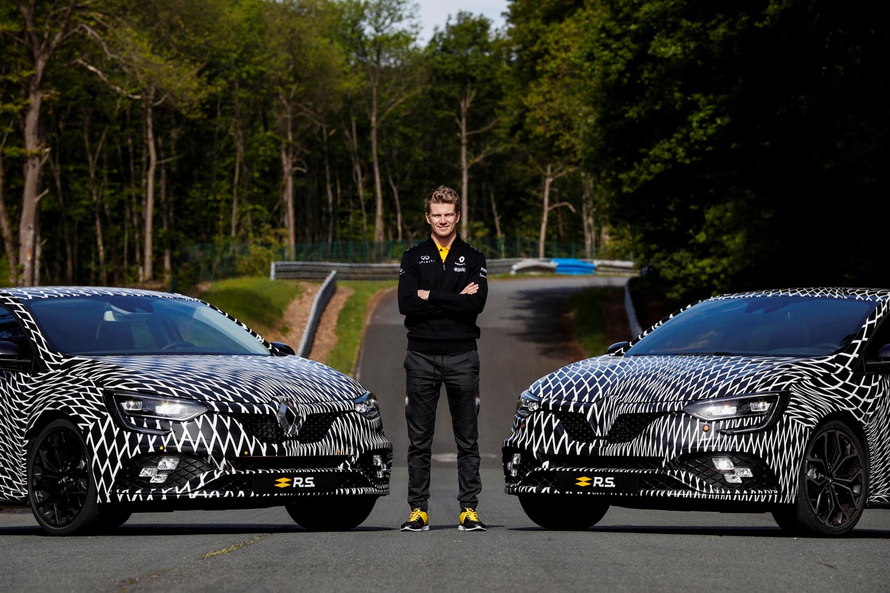 F1-coureur Nico Hlkenberg heeft vandaag in Monaco rijdend mogen optreden met de nieuwe Mgane R.S..