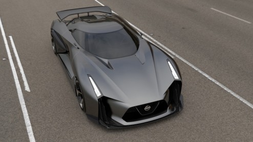 Nissan Concept 2020 Vision Gran Turismo blikt vooruit naar een Nissan superauto van de toekomst. Het virtuele model is vanaf juli te rijden in Gran Turismo 6.