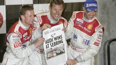 Afgelopen zaterdag is er opnieuw geschiedenis geschreven in de autosport door Audi. De R10 met V12 TDI, heeft niet alleen de poleposition gepakt in Sebring, maar ook de race gewonnen. Hiermee bevestig