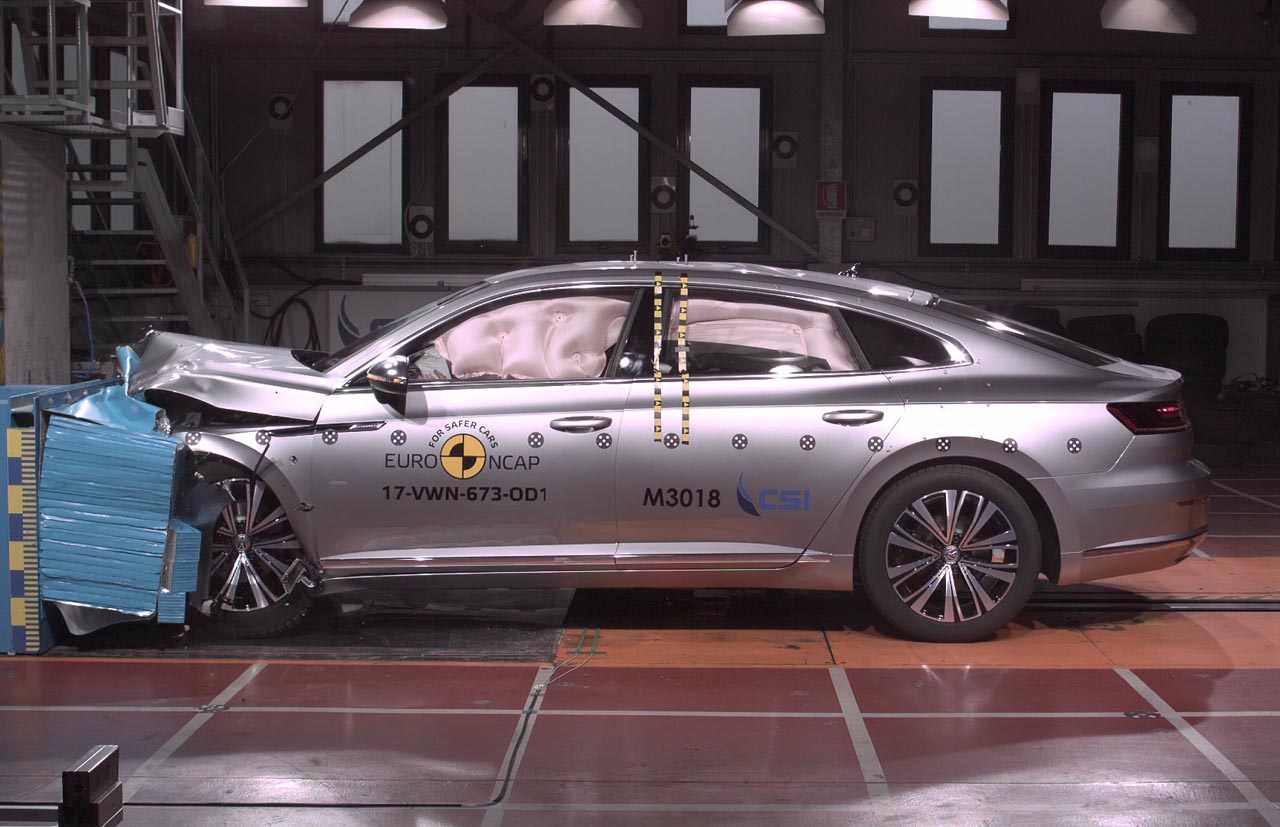 Een flinke reeks nieuwe auto's werd recent door Euro NCAP op botsveiligheid getest: VW Arteon, Opel Insignia, Honda Civic, Hyundai i30, Seat Ibiza, Alfa Romeo Stelvio, Ford Mustang.