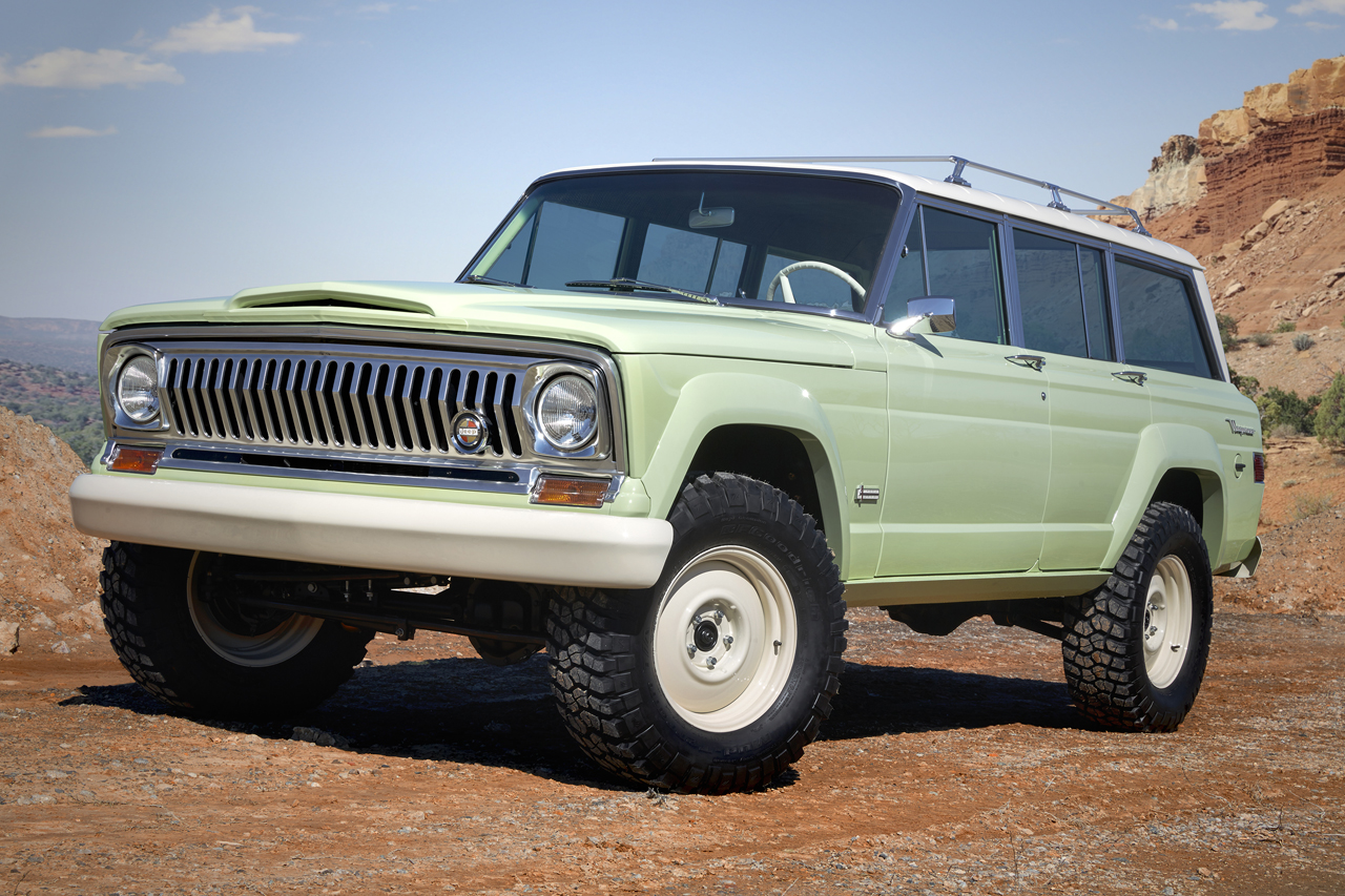 Jeep presenteert traditioneel rond Pasen zeven opgeleukte modellen, deze keer van de Wrangler, Renegade en oude Wagoneer.