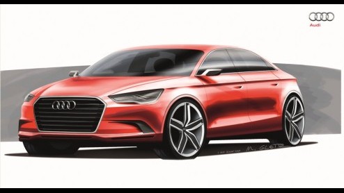 Audi heeft op de Autosalon een studiemodel van de A3 in petto. De Duitsers tonen een voorproefje van de volgende generatie A3 sedan en geven nu al meer details vrij. Bijvoorbeeld dat er - in de A3 Con