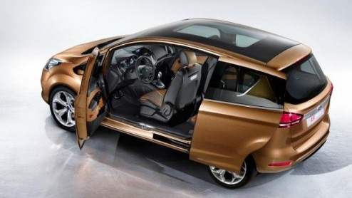 Het was een publiek geheim dat Ford met een compacte MPV op de markt zou komen. De nieuwe, ruime spruit onder de C-MAX heet niet heel verrassend B-MAX. En dit is het studiemodel, vrijwel gelijk aan de