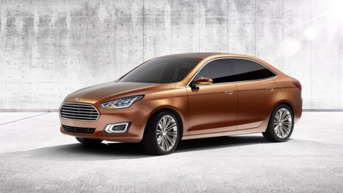 Nieuwe Ford Escort als Concept voor China gepresenteerd.