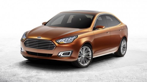 Nieuwe Ford Escort als Concept voor China gepresenteerd.