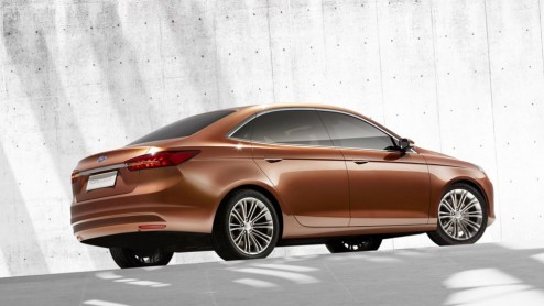 Nieuwe Ford Escort als Concept voor China gepresenteerd.