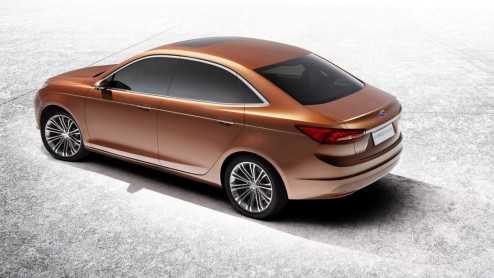Nieuwe Ford Escort als Concept voor China gepresenteerd.