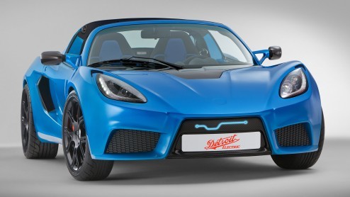 Detroit Electric SP:01 is een scheurneus gebaseerd op de Lotus Elise. Maar dan in een iets ander jasje en natuurijk, elektrisch aangedreven.