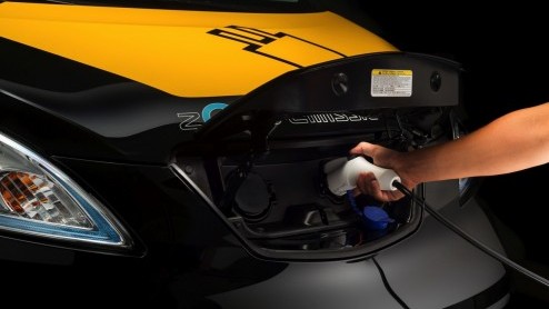 Nissan e-NV200 als taxi in Barcelona voorgesteld.