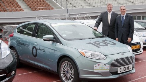 Tijdens de Professional Passionates Electric Rally vanuit Amsterdam heeft de Ford Focus Electric zijn eerste kilometers op Hollandse bodem gemaakt. De aanvoerder van een nieuwe generatie gelektrifice