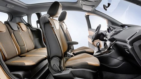 Het was een publiek geheim dat Ford met een compacte MPV op de markt zou komen. De nieuwe, ruime spruit onder de C-MAX heet niet heel verrassend B-MAX. En dit is het studiemodel, vrijwel gelijk aan de