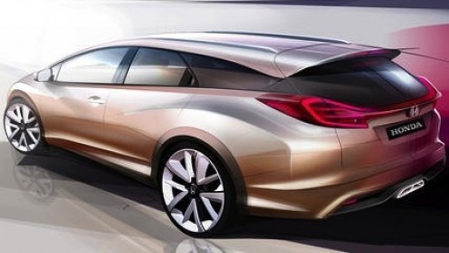 Honda Civic Wagon Concept een verrassing in Geneve. Naast hem staat de CR-V 1.6 i-DTEC diesel.