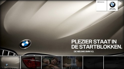 De nieuwe X3 komt er aan. BMW geeft ons alvast (on)bedoeld een sneak preview met een paar afbeeldingen die een klein deel van de compacte SUV - correctie SAV - onthullen.