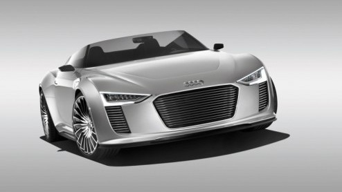 Op de autotentoonstelling van Parijs stelt Audi een nieuw e-tron model voor, de e-tron Spyder. De concept van een compacte open sportauto is een echte plug-in hybride, waarbij een twin-turbo V6 TDI me