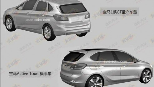 Via een Chinese website zijn de patentschetsen van de BMW 1 Serie GT gepubliceerd. Ze geven in ieder geval een mooie indruk van hoe de productieversie eruit komt te zien.