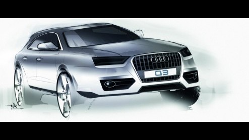 De langverwachte Audi Q3 is deze maand een feit. Op de autotentoonstelling van Shanghai gaat het doen er eindelijk af. Voordat het zover is geeft Audi alvast een paar schetsen van de compacte SUV vrij