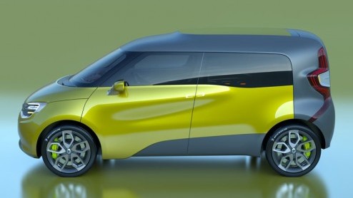 Op de komende IAA in Frankfurt laat Renault deze Frendzy concept-car zien, een auto die volgens de Franse fabrikant zowel voor het werk (als mobiel kantoor) en voor het gezin inzetbaar is.