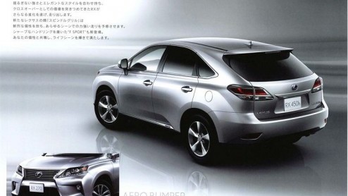 Lexus wilt de RX450h in de pas laten lopen met de looks van de nieuwe GS. Daarom krijgt de SUV een kleine facelift waarbij de neus onmiskenbaar is strakgetrokken. Update: Nu door Lexus officieel aange