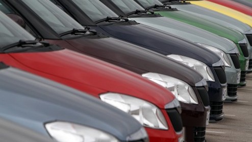 Skoda Fabia in drie verschillende Tour de France uitvoeringen.