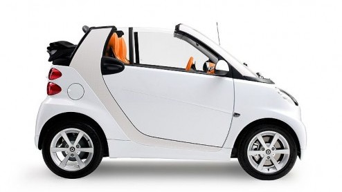 Het Franse designhuis Herm�s heeft in navolging van de Bugatti Veyron nu de smart fortwo naar eigen hand gezet. Mede dankzij het luxe aangekleed interieur drijft het de prijs wel op, zo'n 48.500 dolla