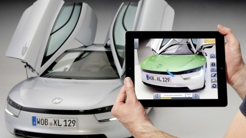 VW heeft de Tabley ontdekt om het hun monteurs makkelijker te maken.