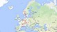 Kaart Tesla Supercharger 2014 in Europa