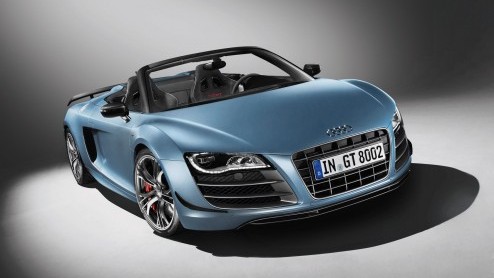 Ach waarom ook niet? Audi introduceert in navolging van de R8 GT nu de Spyder versie. De open topversie heeft dezelfde 560 pk sterke V10 en door gebruik te maken van carbon is 85 kg lichter dan andere