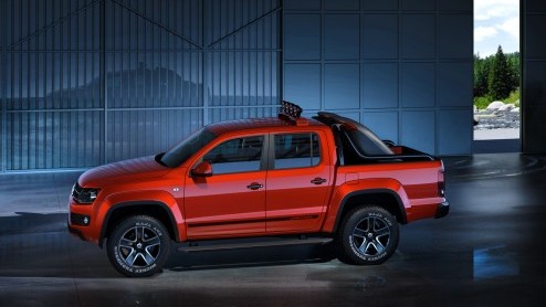 De Amarok Canyon Concept Car debuteert op de Autosalon van Genve en is een avontuurlijke variant op de gewone Amarok. De pick up is genspireerd op het 'kayak-freestyle'.