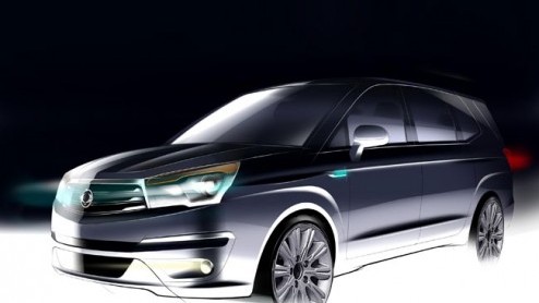 Ssangyong gaat dit jaar het nieuws halen met een facelift voor 
de Rexton en een nieuwe Rodius. De Koreanen hebben schetsen van de nieuwe, grote MPV de wereld in gestuurd en verwachten nog dit voorja